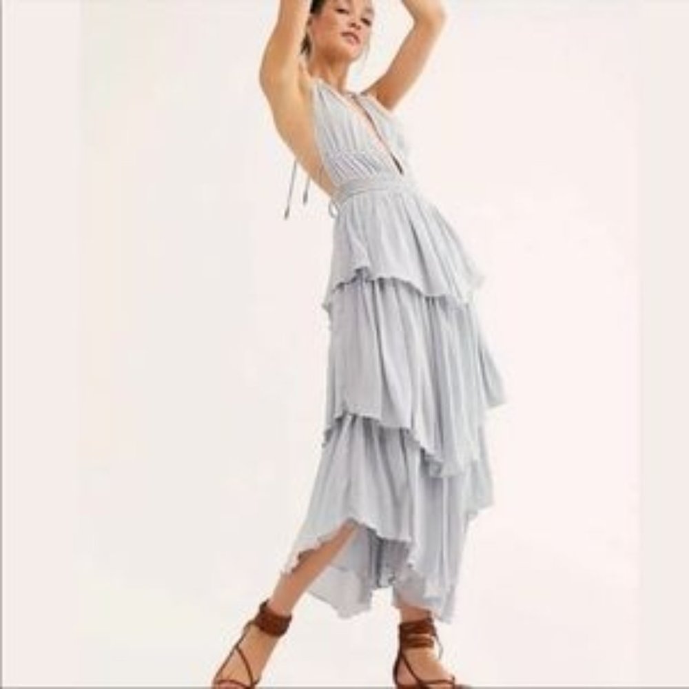 NWT Free People Endless Summer Drop Dead Beauty Tiered Maxi Dress